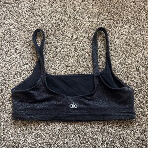 ALO Yoga Women's Black sparkly Sports Bra